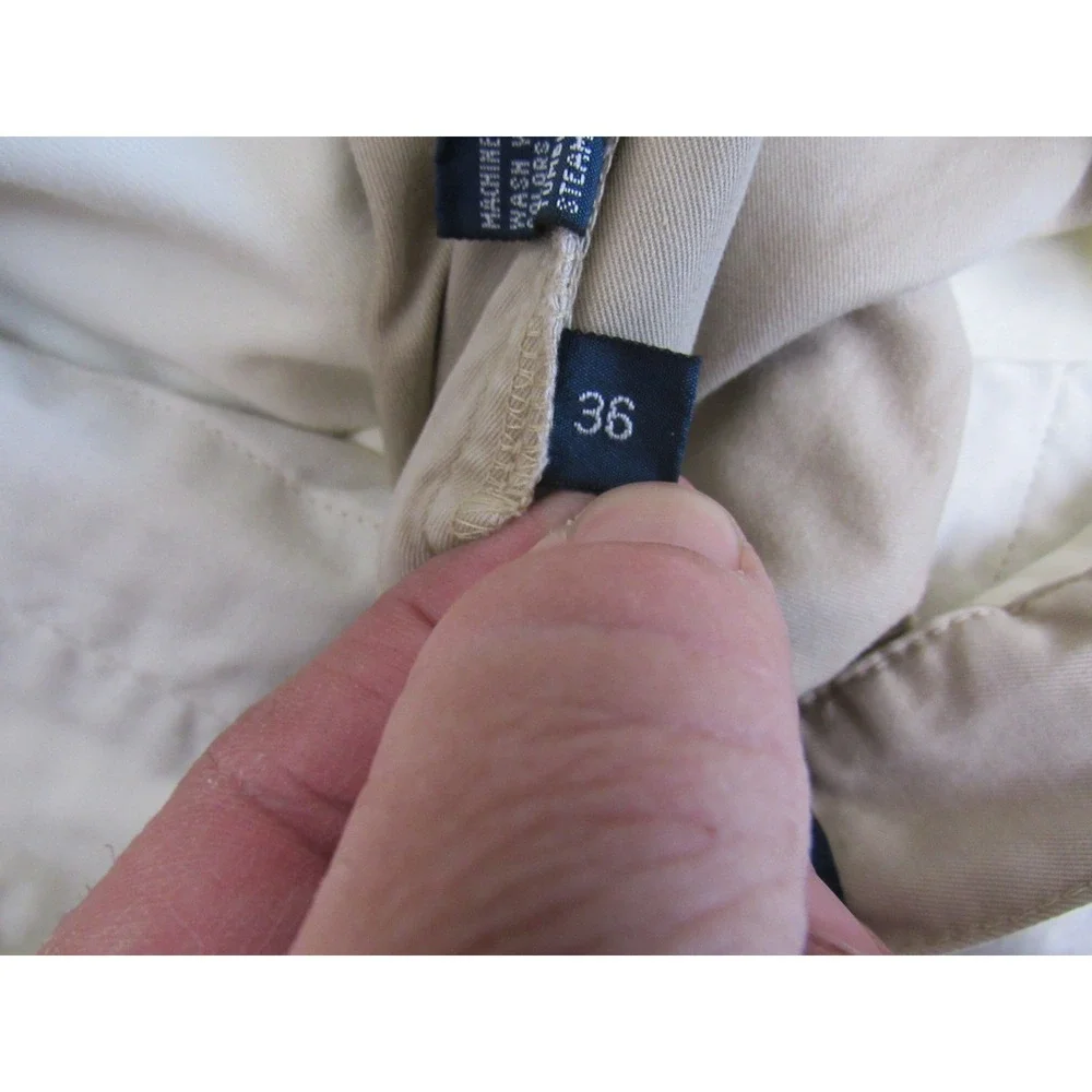 Polo Ralph Lauren Tyler Short Mens‎ 36 Khaki Tan Pleated Cotton Chino Shorts